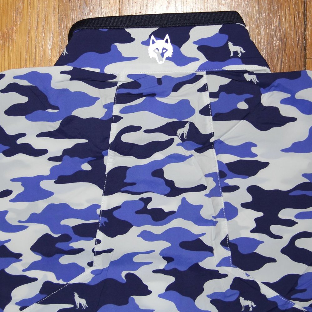Greyson Camoscape Trailwolf Lightweight Windproof Golf Jacket Mens M Cobalt - Picture 6 of 7